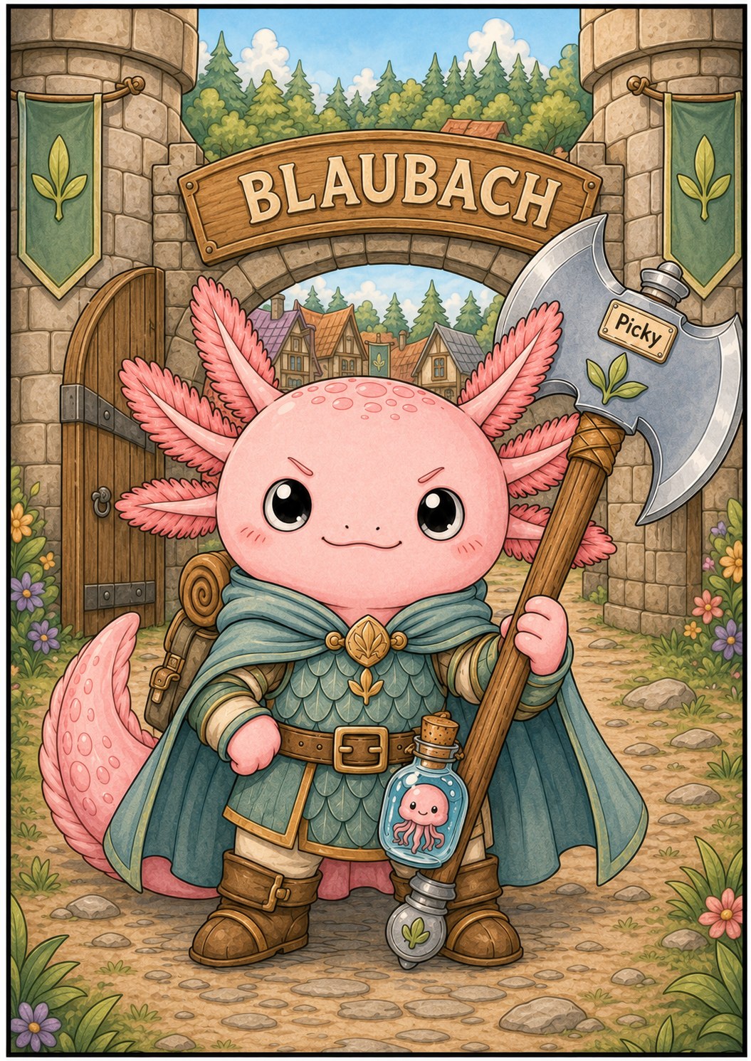 Am Tor von Blaubach – Ausgemalt