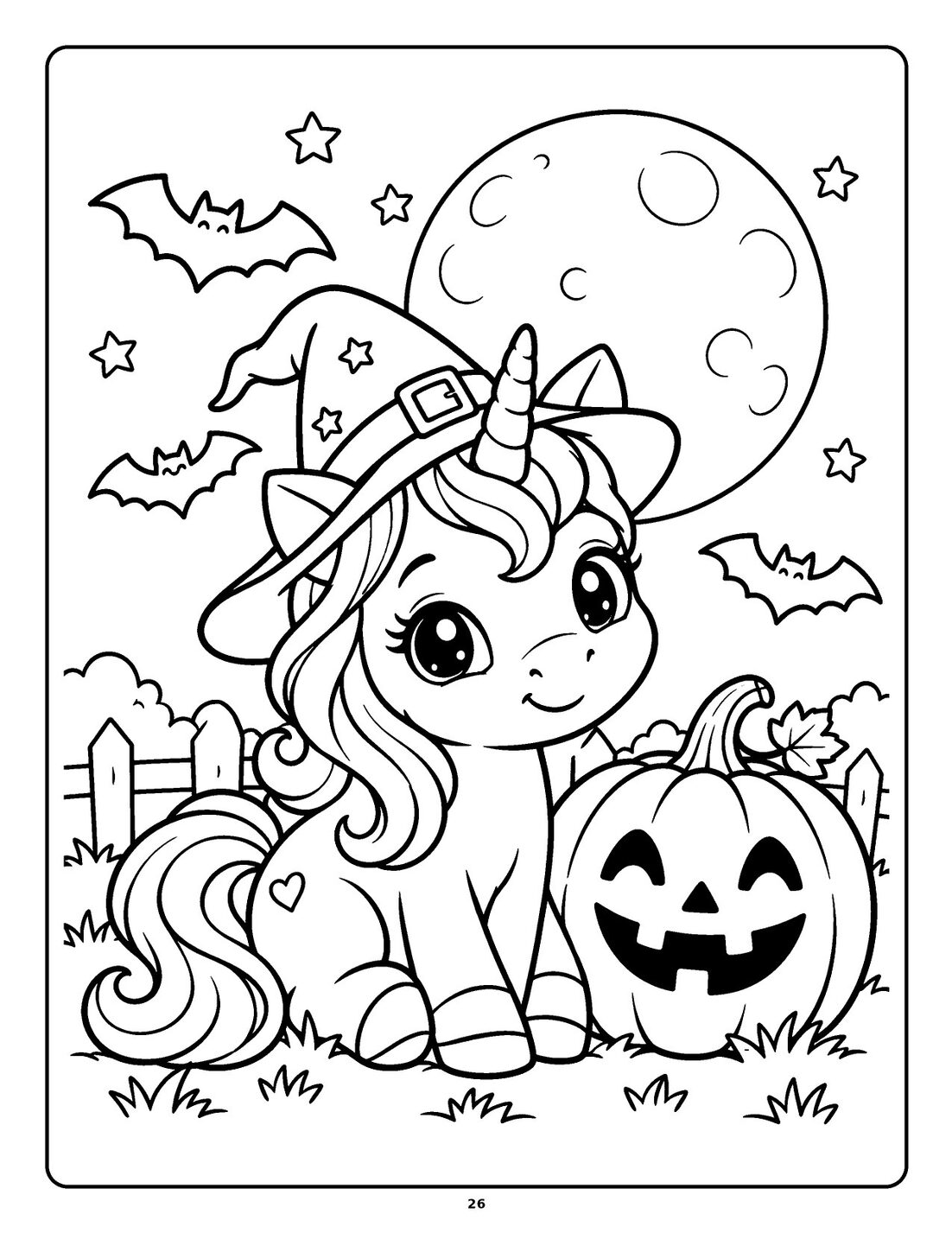 Witchy Unicorn by Moonlight