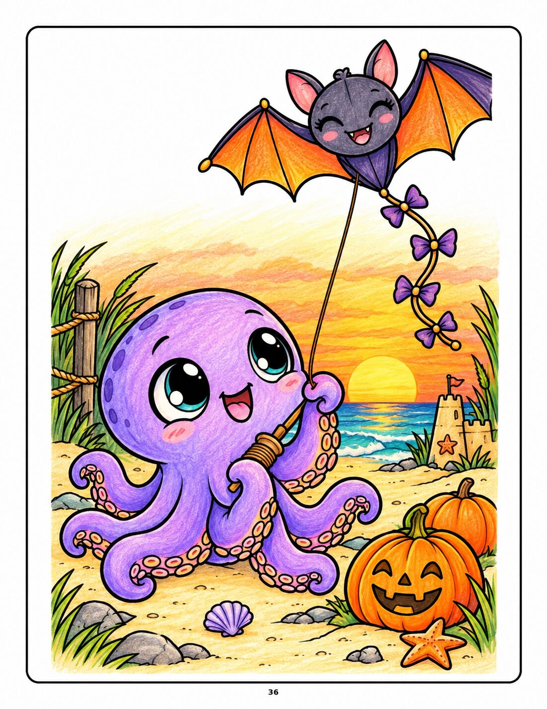 Octopus with a Bat Kite