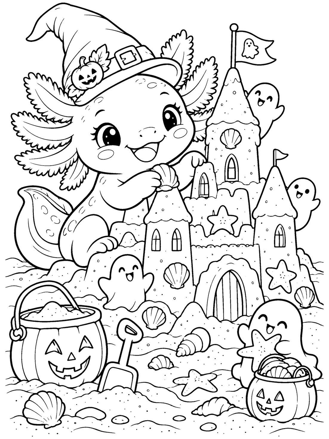 Axolotl's Haunted Sandcastle