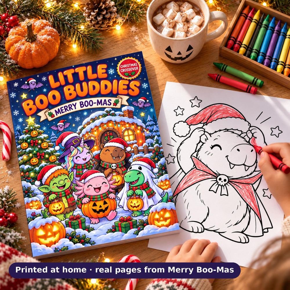 Merry Boo-Mas – Halloween meets Christmas – Printed at home